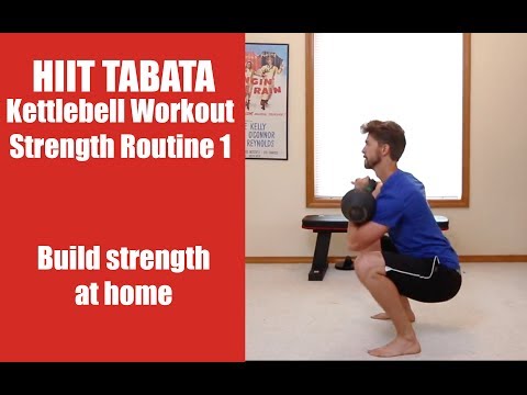 HIIT Tabata Kettlebell Workout: Strength Routine 1